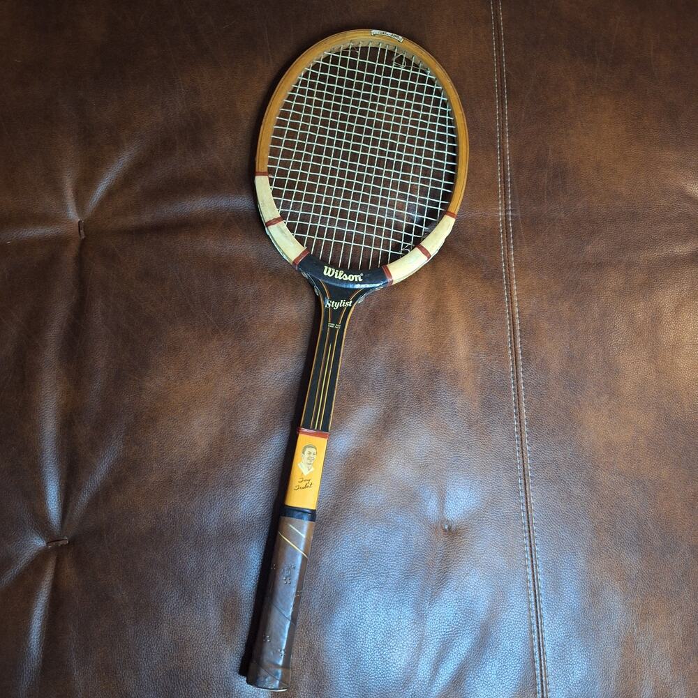 Vintage Wilson Tony Trabert Stylist Strata-Bow Wood Tennis Racket Racket Decor
